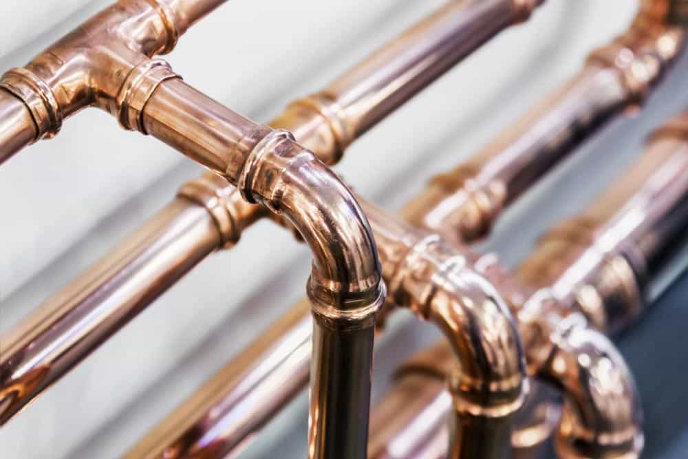 Copper Pipes Of A Gas System